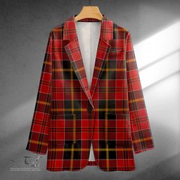 ScotsTee Shop MacAlister of Skye Modern Clan Crest Casual Tartan Flat Lapel Collar Blazer Tartan Blazer Cotton