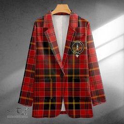 ScotsTee Shop MacAlister of Skye Modern Clan Crest Casual Tartan Flat Lapel Collar Blazer Tartan Blazer Cotton