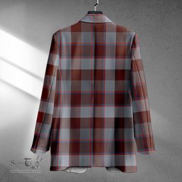 ScotsTee Shop Jardine of Castlemilk Modern Clan Crest Casual Tartan Flat Lapel Collar Blazer Tartan Blazer Cotton