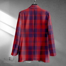 ScotsTee Shop MacGregor of Glengyle (Gregor of Deeside) Weathered Clan Crest Casual Tartan Flat Lapel Collar Blazer Tartan Blazer Cotton