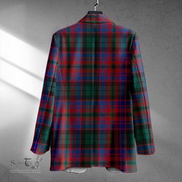 ScotsTee Shop MacInroy Modern Clan Crest Casual Tartan Flat Lapel Collar Blazer Tartan Blazer Cotton