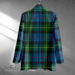 ScotsTee Shop Huntly Gordon Gathering 2000 Ancient Clan Crest Casual Tartan Flat Lapel Collar Blazer Tartan Blazer Cotton