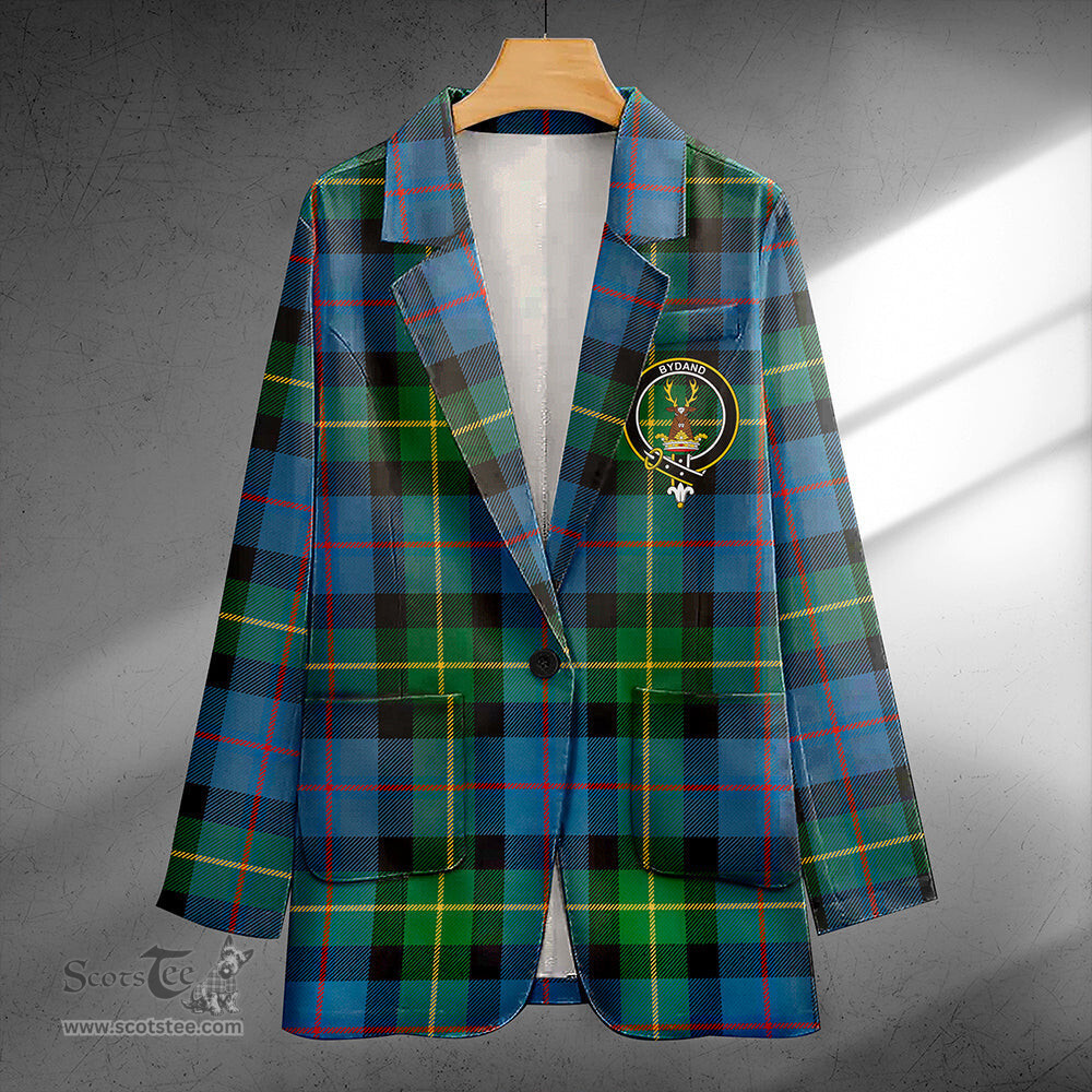 ScotsTee Shop Huntly Gordon Gathering 2000 Ancient Clan Crest Casual Tartan Flat Lapel Collar Blazer Tartan Blazer Cotton