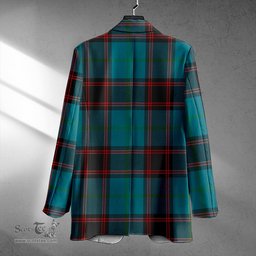 ScotsTee Shop Home Ancient Clan Crest Casual Tartan Flat Lapel Collar Blazer Tartan Blazer Cotton
