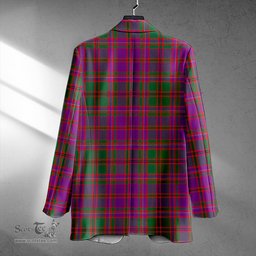 ScotsTee Shop MacIntyre of Glenorchy Modern Clan Crest Casual Tartan Flat Lapel Collar Blazer Tartan Blazer Cotton