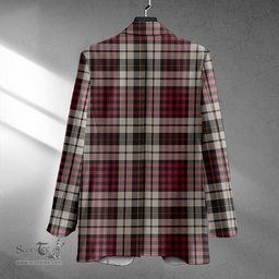 ScotsTee Shop Little Dress Ancient Clan Crest Casual Tartan Flat Lapel Collar Blazer Tartan Blazer Cotton