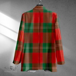 ScotsTee Shop Lennox Ancient Clan Crest Casual Tartan Flat Lapel Collar Blazer Tartan Blazer Cotton