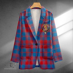 ScotsTee Shop MacGregor of Glengyle (Gregor of Deeside) Ancient Clan Crest Casual Tartan Flat Lapel Collar Blazer Tartan Blazer Cotton