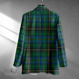 ScotsTee Shop MacInnes Ancient Clan Crest Casual Tartan Flat Lapel Collar Blazer Tartan Blazer Cotton