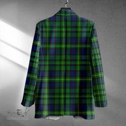 ScotsTee Shop MacBride Modern Clan Crest Casual Tartan Flat Lapel Collar Blazer Tartan Blazer Cotton
