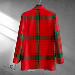 ScotsTee Shop MacDonald of Sleat (Donald Lord MacDonald) Modern Clan Crest Casual Tartan Flat Lapel Collar Blazer Tartan Blazer Cotton