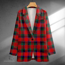 ScotsTee Shop MacDuff Modern Clan Crest Casual Tartan Flat Lapel Collar Blazer Tartan Blazer Cotton