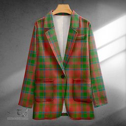 ScotsTee Shop MacDonald of Glencoe (Donald of Glencoe) Ancient Clan Crest Casual Tartan Flat Lapel Collar Blazer Tartan Blazer Cotton