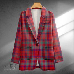 ScotsTee Shop MacBean of Tomatin (MacBain of Tomatin) Weathered Clan Crest Casual Tartan Flat Lapel Collar Blazer Tartan Blazer Cotton