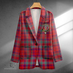 ScotsTee Shop MacBean of Tomatin (MacBain of Tomatin) Weathered Clan Crest Casual Tartan Flat Lapel Collar Blazer Tartan Blazer Cotton
