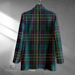ScotsTee Shop Hunter of Hunterston (Michael of Hunterston) Modern Clan Crest Casual Tartan Flat Lapel Collar Blazer Tartan Blazer Cotton