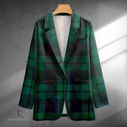 ScotsTee Shop Keith (Austin) Modern Clan Crest Casual Tartan Flat Lapel Collar Blazer Tartan Blazer Cotton