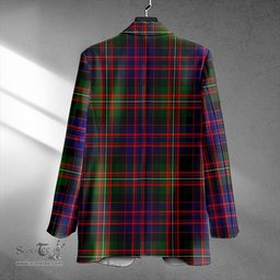 ScotsTee Shop MacDonnell Clan Crest Casual Tartan Flat Lapel Collar Blazer Tartan Blazer Cotton