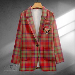 ScotsTee Shop MacDonald of Glencoe (Donald of Glencoe) Weathered Clan Crest Casual Tartan Flat Lapel Collar Blazer Tartan Blazer Cotton