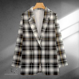 ScotsTee Shop MacFie of Colonsay Dress (MacPhee of Colonsay Dress) Ancient Clan Crest Casual Tartan Flat Lapel Collar Blazer Tartan Blazer Cotton