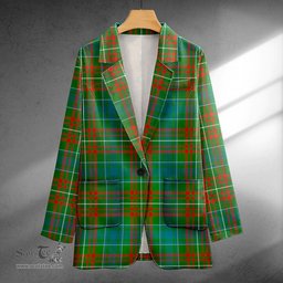 ScotsTee Shop MacConnell Ancient Clan Crest Casual Tartan Flat Lapel Collar Blazer Tartan Blazer Cotton