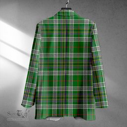 ScotsTee Shop Kennedy Ancient Clan Crest Casual Tartan Flat Lapel Collar Blazer Tartan Blazer Cotton