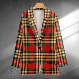 ScotsTee Shop MacGill Modern Clan Crest Casual Tartan Flat Lapel Collar Blazer Tartan Blazer Cotton