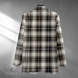 ScotsTee Shop MacFie of Colonsay Dress (MacPhee of Colonsay Dress) Weathered Clan Crest Casual Tartan Flat Lapel Collar Blazer Tartan Blazer Cotton