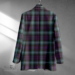 ScotsTee Shop Lamont Weathered Clan Crest Casual Tartan Flat Lapel Collar Blazer Tartan Blazer Cotton