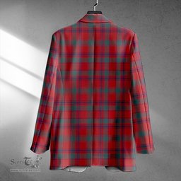 ScotsTee Shop MacDonald of Aird & Valley (Donald of Aird & Valley) Weathered Clan Crest Casual Tartan Flat Lapel Collar Blazer Tartan Blazer Cotton