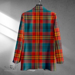 ScotsTee Shop MacGurk Ancient Clan Crest Casual Tartan Flat Lapel Collar Blazer Tartan Blazer Cotton