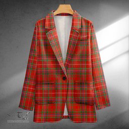 ScotsTee Shop MacDonald of Staffa (Donald of Staffa) Ancient Clan Crest Casual Tartan Flat Lapel Collar Blazer Tartan Blazer Cotton