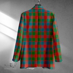 ScotsTee Shop MacGowan (Gow) Ancient Clan Crest Casual Tartan Flat Lapel Collar Blazer Tartan Blazer Cotton