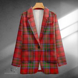 ScotsTee Shop MacClure Ancient Clan Crest Casual Tartan Flat Lapel Collar Blazer Tartan Blazer Cotton