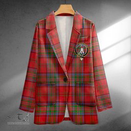 ScotsTee Shop MacClure Ancient Clan Crest Casual Tartan Flat Lapel Collar Blazer Tartan Blazer Cotton