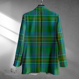 ScotsTee Shop Hunter of Hunterston (Galbraith of Hunterston) Ancient Clan Crest Casual Tartan Flat Lapel Collar Blazer Tartan Blazer Cotton
