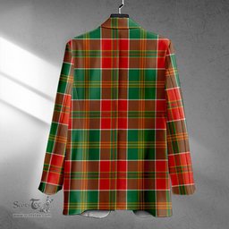 ScotsTee Shop MacDonald of Kingsburgh (Donald of Kingsburgh) Ancient Clan Crest Casual Tartan Flat Lapel Collar Blazer Tartan Blazer Cotton
