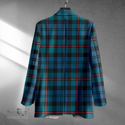 ScotsTee Shop MacCorquodale Ancient Clan Crest Casual Tartan Flat Lapel Collar Blazer Tartan Blazer Cotton