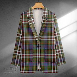 ScotsTee Shop MacDonell of Glengarry Dress Weathered Clan Crest Casual Tartan Flat Lapel Collar Blazer Tartan Blazer Cotton
