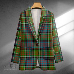 ScotsTee Shop MacDonald of Clanranald (Donald of Clanranald) Ancient Clan Crest Casual Tartan Flat Lapel Collar Blazer Tartan Blazer Cotton