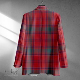 ScotsTee Shop MacLintock Weathered Clan Crest Casual Tartan Flat Lapel Collar Blazer Tartan Blazer Cotton