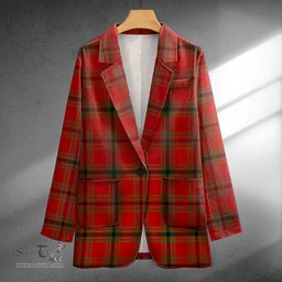 ScotsTee Shop MacDonald of Belfinlay Modern Clan Crest Casual Tartan Flat Lapel Collar Blazer Tartan Blazer Cotton