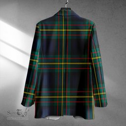 ScotsTee Shop MacLaren Modern Clan Crest Casual Tartan Flat Lapel Collar Blazer Tartan Blazer Cotton