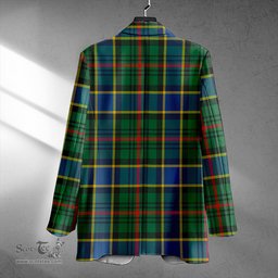 ScotsTee Shop Ogilvie of Inverarity (Wilson) Modern Clan Crest Casual Tartan Flat Lapel Collar Blazer Tartan Blazer Cotton