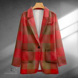 ScotsTee Shop Moncrieffe Weathered Clan Crest Casual Tartan Flat Lapel Collar Blazer Tartan Blazer Cotton