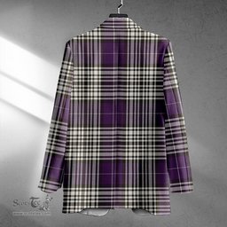 ScotsTee Shop Napier Weathered Clan Crest Casual Tartan Flat Lapel Collar Blazer Tartan Blazer Cotton