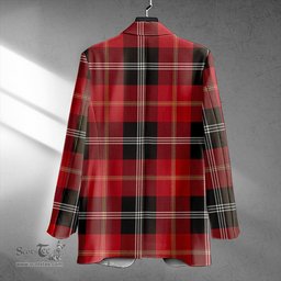 ScotsTee Shop Marjoribanks Weathered Clan Crest Casual Tartan Flat Lapel Collar Blazer Tartan Blazer Cotton
