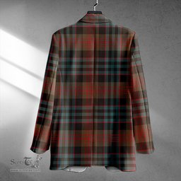 ScotsTee Shop Newlands (Walker Newlands) Weathered Clan Crest Casual Tartan Flat Lapel Collar Blazer Tartan Blazer Cotton