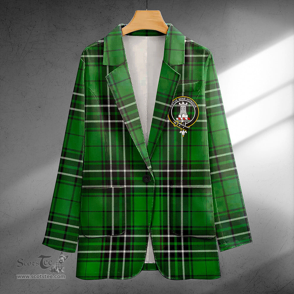 ScotsTee Shop MacLean of Duart Hunting (Vestiarium Scoticum) Ancient Clan Crest Casual Tartan Flat Lapel Collar Blazer Tartan Blazer Cotton