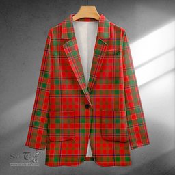 ScotsTee Shop Munro (Logan) Modern Clan Crest Casual Tartan Flat Lapel Collar Blazer Tartan Blazer Cotton